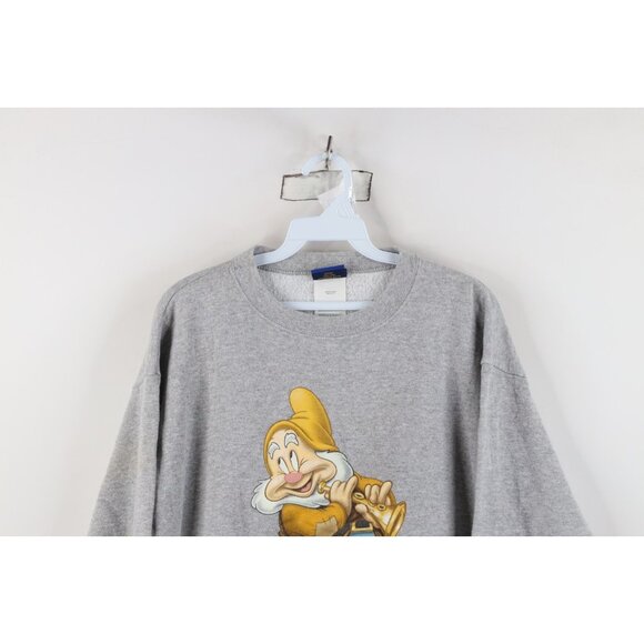 Vintage 90s Disney Snow White Womens S/M Faded Happy Dwarf Crewneck Sweatshirt